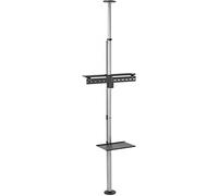 Techly 105612 Support de Sol au Plafond pour TV LCD/LED/Plasma 37-70" Silver