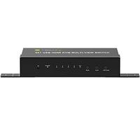 Techly 108255 HDMI Switch 4x1 KVM Quad Multiviewer avec télécommande IR 1080p Noir