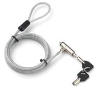 Techly 108262 Cadenas avec système de sécurité Wedge-Lock pour ordinateur portable Câble 1,8m Argent