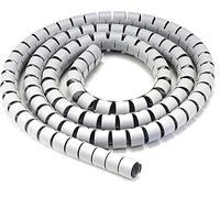 Techly 108750 Gaine ramasse-câbles Diamètre 25 mm à spirale 20 m Gris clair