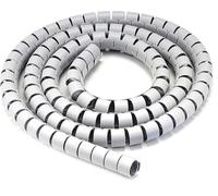 Techly 108774 Gaine ramasse-câbles Diamètre 20 mm à spirale 30 m Gris clair