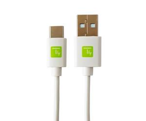 Techly 109405 Câble USB A mâle 2.0/USB-CTM mâle 2 m Blanc