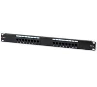 Techly 16 x RJ45 Cat. 5e - Baie d'entrée (Noir, IEEE 802.3, IEEE 802.3 AB, IEEE 802.3u, 10/100/1000Base-T, Rapide, Gigabit, 19, -40 - 68 °C)