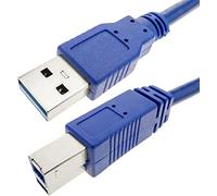 TECHLY 2.0M USB 3.0 AB M/M Cable USB 2 M 3.2 GEN 1 (3.1 GEN 1) USB A USB B Azul