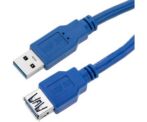 Techly 3.0m USB 3.0 A M/F câble USB USB 3.2 Gen 1 (3.1 Gen 1) 3 m USB A Bleu