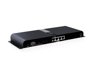 Techly 361841 Extender Splitter 4 voies HDMI avec IR sur câble CAT6/6a/7 jusqu'à 120 m Noir