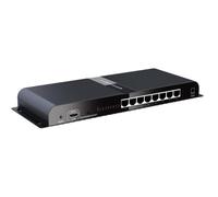 TECHLY 361858 Extender Splitter 8 Voies HDMI avec IR sur câble Cat.6/6a/7 jusqu'à 120 m Noir
