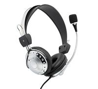 Techly 361971 Casque stéréo avec microphone et contrôle du volume Noir