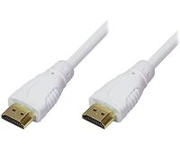 Techly 363067 Câble HDMI haute vitesse avec Ethernet 5 mètres Blanc Blanc