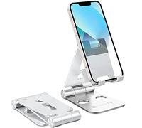 Techly 363289 Support réglable et pliable pour smartphone, tablette de bureau Argenté