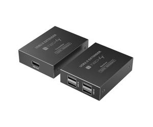 TECHLY 365580 Extender USB 2.0 High-Speed 4 ports sur câble Cat.6 150 m Noir