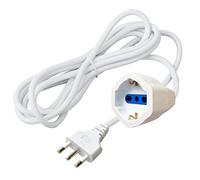 Techly 366099 Câble d'extension d'alimentation italienne 16 A Mâle/Schuko Femelle 3 m Blanc Blanc