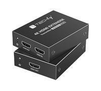 Techly 366587 Extender HDMI 4K @60Hz sur câble Cat.6/6A/7 jusqu'à 50 m Noir
