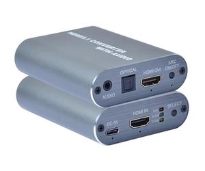 Techly 366600 Extracteur audio HDMI LPCM7.1 Arc 8K avec Audio 3.5" et Toslink SPDIF Gris
