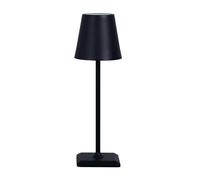 TECHLY 367539 Lampe de Table LED Sans Fil USB-C™ Dimmable en Métal Noir