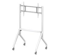 TECHLY 367751 Support de sol multifonction pour TV LCD/LED/Plasma 55-86" Blanc Blanc