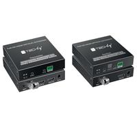 TECHLY 368338 Extender HDMI vers fibre optique monomode Jusqu'à 40 km Noir