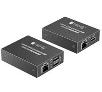 Techly 368628 HDMI KVM Extender sur câble réseau 1080p@60Hz jusqu'à 70m 4K jusqu'à 40m Noir