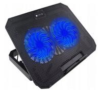 Techly - 368734 - Cooling Pad Cooling Pad Ventilateur pour ordinateur portable jusqu'à 17 pouces, réglable