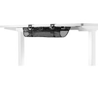 Techly 369496 Organiseur en maille pour gestion de câbles multiprises de table Noir