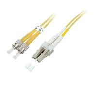Techly 3m ST/LC OS2 câble InfiniBand et à fibres optiques Jaune