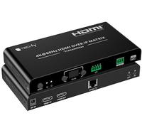 Techly 620379 Émetteur pour Matrix Extender HDMI Over IP 4K sur Câble Cat.6 Jusqu'à 120m Noir