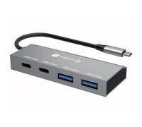 Techly 620478 Hub USB3.2 2 ports USB-A et 2 ports USB-C™ Silver