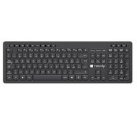 Techly 621185 Clavier sans fil Layout Italien Noir Noir
