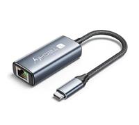 TECHLY 621703 Adaptateur Convertisseur USB-C™ 3.2 vers RJ45 2,5 Gigabit Ethernet Noir/Argent
