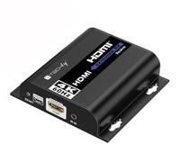 Techly 621802 Récepteur supplémentaire pour Extender HDMI 4K@60Hz avec IR sur Câble Cat.6 Jusqu'à 120m Noir