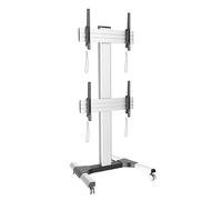 Techly 622984 Support de sol pour 2 TV LCD/LED 32-60" pour mur vidéo argent