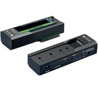 Techly 623615 Adaptateur/Duplicateur pour disque dur/SSD SATA 2,5"/3,5" et SSD NVME M.2 Noir