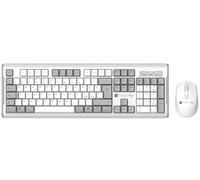 Techly 623660 Kit clavier et souris 1600 Dpi sans fil Blanc et Gris Blanc/Gris