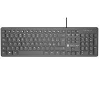 Techly 623677 Clavier USB Standard 109 touches disposition italienne et concentrateur 3 ports USB, noir