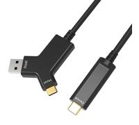 Techly 623776 Câble optique actif (AOC) USB 3.2 Type A/C™ vers USB-C™ 10 Gbit/s Noir