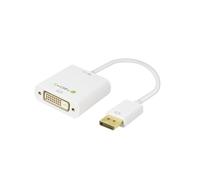 Techly Adaptateur DisplayPort 1.2 vers DVI-D (M/F) 0.15m Blanc - DP Mâle vers DVI-D Femelle, modes 1080p supportés, câble PVC, certifié CE/RoHS