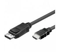 Techly ICOC-DSP-H12-020 Câble DisplayPort 1.2 vers HDMI 1.4b 2m, Connecteurs Mâles Nickelés, AWG 30, Blindage Simple, Noir
