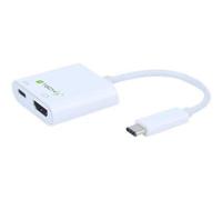 TECHly - Adaptateur vidéo externe - USB-C 3.1 - HDMI, USB-C - blanc
