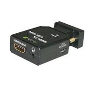 TECHly - Adaptateur vidéo - HD-15 (VGA), jack mini, Micro-USB de type B pour HDMI femelle - noir - contacts flashés d'or