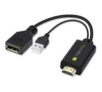 Techly Adapter HDMI M auf DisplayPort F + USB-A M,4Kx2K 30Hz