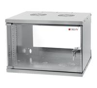 TECHly Armadio - Armoire - montable sur mur - RAL 7035 - 6U - 19