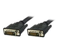 TECHly - Câble DVI - liaison double - DVI-D (M) pour DVI-D (M) - 1.8 m - vis moletées - noir Noir G