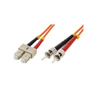 Techly Câble Fibre Optique 5m SC/ST OM2 Multimode 50/125µm LSZH, 1Gb/s, Orange, Diamètre 3mm, RoHS (ILWL-D5-C-050)