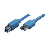 techly cable usb a vers usb b icoc u3 ab 005 bl 50 cm