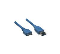TECHly - Câble USB - Micro-USB de type B (M) pour USB type A (M) - USB 3.0 - 1 m - moulé - bleu