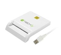 Techly Compact Smart Card Reader/Writer USB2.0 White I-CARD CAM-USB2TY lecteur de cartes à puce Intérieure USB Blanc