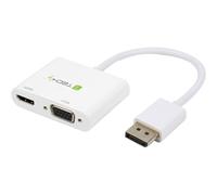 TECHly - Convertisseur vidéo - DisplayPort - HDMI, VGA - blanc