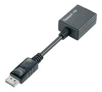 Techly DP - VGA M/F 0,07 m DisplayPort 2 x VGA (D-Sub) Noir
