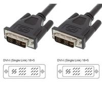 Techly DVI-I Kabel, Single Link, Stecker-Stecker, schwarz, 1