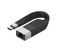 Techly ICOC USBC-RJ45 Carte réseau/Adaptateur USB-C vers RJ45 Gigabit, Flexible